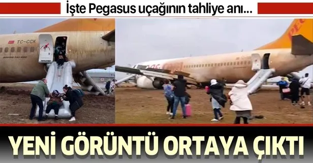 Son dakika: Sabiha Gökçen’de Pegasus Havayollarına ait uçak pistten çıktı! Yolcular böyle tahliye edildi