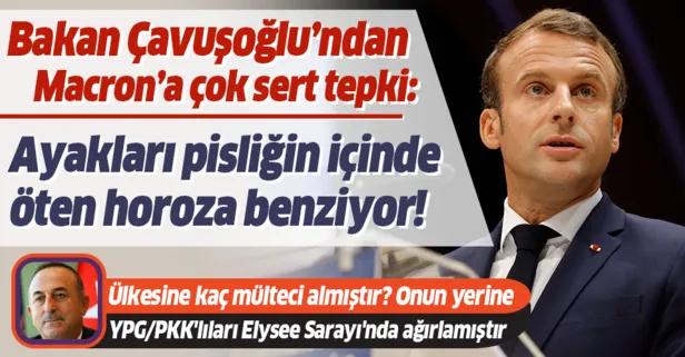 Çavuşoğlu'ndan Macron'a çok sert sözler