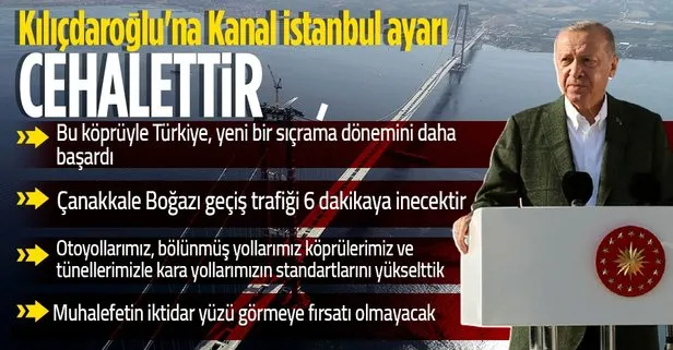 1915 Çanakkale Köprüsü’nde sona doğru... Başkan Erdoğan 1915 Çanakkale Köprüsü Son Tabliye Montaj Töreni’nde konuştu