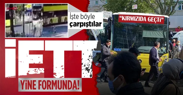 Son dakika: İETT'den kaza üstüne kaza! Haseki'de otobüs ile tramvay çarpıştı...