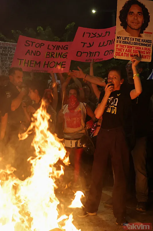 Netanyahu'ya tepkiler dinmiyor! On binlerce İsrailli sokaklara akın etti! Ana yollları trafiğe kapattılar - 24