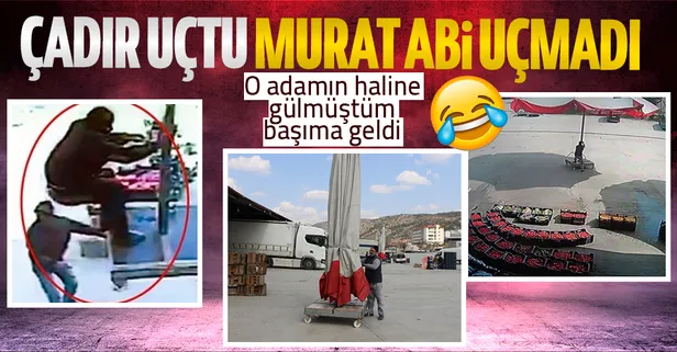 Şemsiyeyle uçan adam çok konuşulmuştu! Fırtınada uçan şemsiyenin peşinden böyle koştu! "O adamın haline gülmüştüm benzeri benim başına geldi"