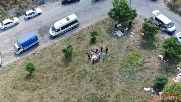 "Bu alanda kesim yasak" afişinin altında kaçak olarak kurban kesimi yaptılar - 3