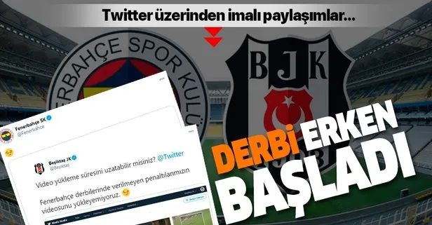 Fenerbahçe - Beşiktaş derbisi erken başladı! Twitter üzerinden imalı paylaşımlar...