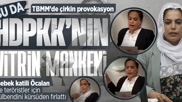 TBMMde çirkin provokasyon! HDP Diyarbakır vekili Remziye Tosun bebek katili Öcalan için özgürlük isteyip tülbendini fırlattı