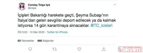 Şeyma Subaşı ve İtalyan sevgilisi Guido Senia koronavirüs testine sokuldu! 14 gün karantina... - 11