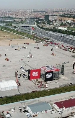 Yenikapı'da Kudüs Mitingi hazırlıkları