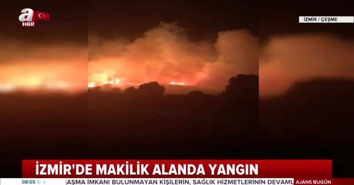 Son Dakika Izmir Cesme De Yangin Kontrol Altina Alindi Takvim