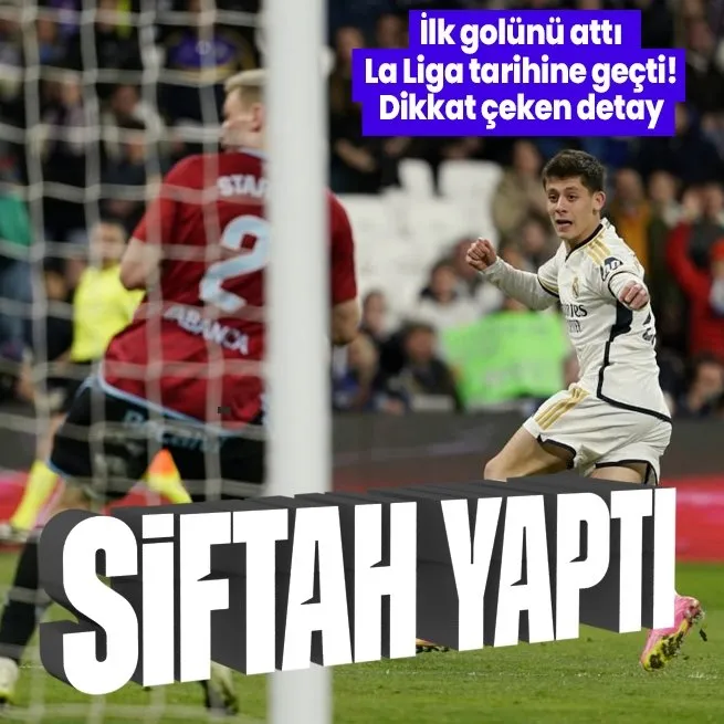 Real Madridin genç yıldızı Arda Güler, Celta Vigo karşısında attığı ilk golle La Liga tarihine geçti! Dikkat çeken detay
