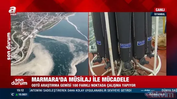 SON DAKİKA: A Haber Marmara Denizi'ndeki müsilajı (deniz salyası) araştıran ODTÜ gemisinde! 'Marmara 6-7 yılda biraz düzelebilir' - 2