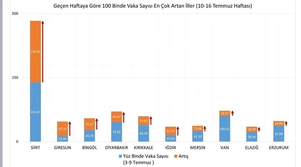 Son dakika: 10-16 Temmuz illere göre haftalık vaka sayısı açıklandı-5