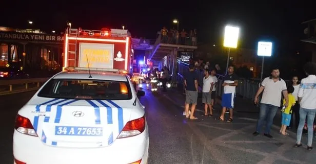 İstanbul’da feci kaza! İki otomobil otobüs durağına daldı: 8 yaralı