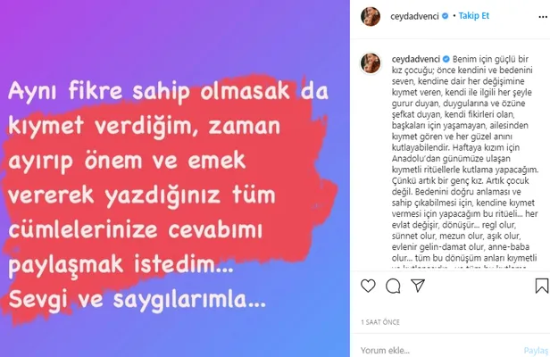 Ceyda Düvenci kızının regl olduğunu duyurunca sosyal medya ikiye bölündü! 'Kızınızın özelini nasıl paylaşırsınız!'-5