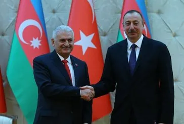 Aliyev, Binali Yıldırım’ı kabul etti