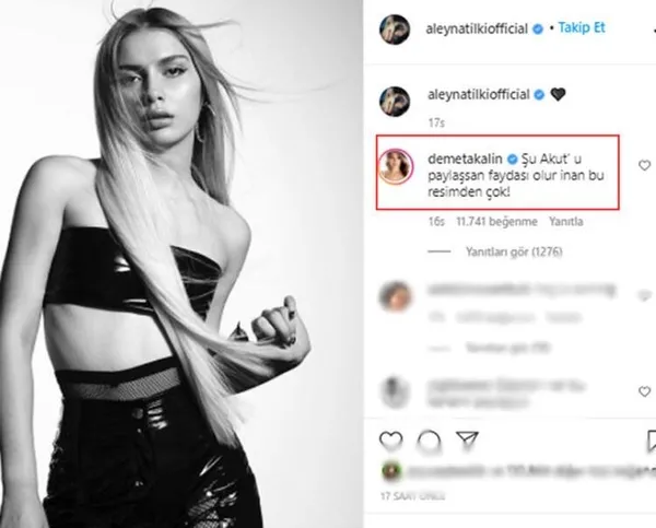 Aleyna Tilki depremi! Demet Akalın'dan tepki-1