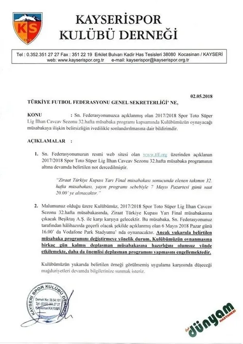Kayserispor, Beşiktaş maçına çıkamayabilir-1
