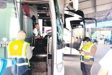 Otobüs firmalarına denetimler artırıldı