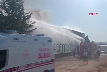 Kırıkkale Yahşiyan'da fabrika yangını!