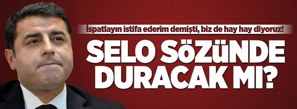 Demirtaş istifa edecek mi?
