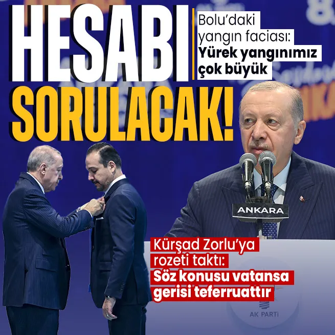 Başkan Erdoğandan Bolu yangını açıklaması: Sorumlular hesap verecek