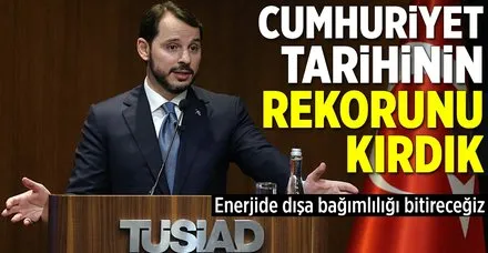 Bakan Albayrak: "Cumhuriyet tarihinin rekorunu kırdık"