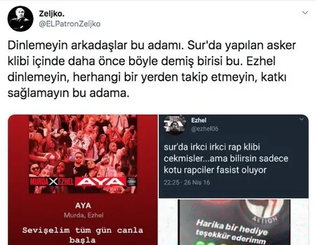 Uyuşturucu bağımlısı sözde rapçi Ezhel'den Barış Pınarı Harekatı'na skandal gönderme!-2