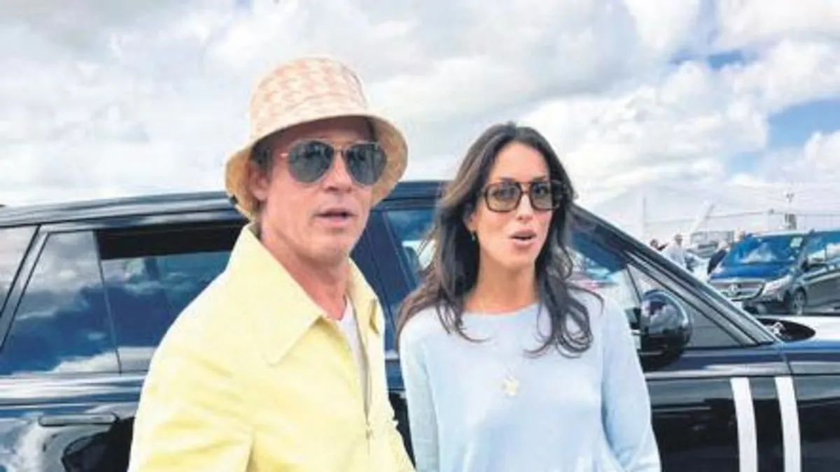 Start verildi ilişki başladı! Brad Pitt ve sevgilisi Ines de Ramon Formula 1 yarışına el ele geldi