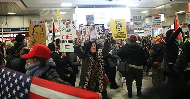 New York’ta Filistinli Temimi’ye destek gösterisi