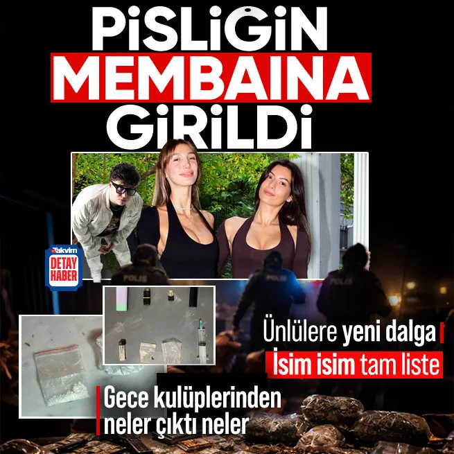 Ünlülere uyuşturucu operasyonunda yeni dalga! Buse İskenderoğlu, Şebnem İnan, Ege!... İsim isim tam liste | 34 gece kulübüne baskın