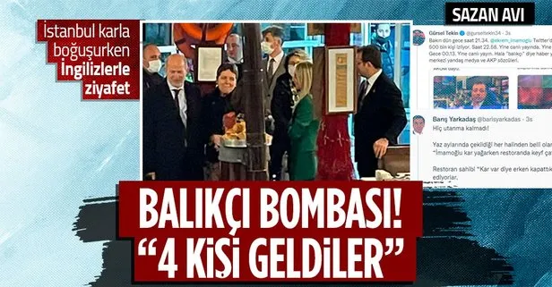 Balıkçı bombayı patlattı! 4 kişi geldiler İstanbul kara esirken Ekrem İmamoğlu İngiliz Büyükelçi Dominick Chilcott’la ziyafette...