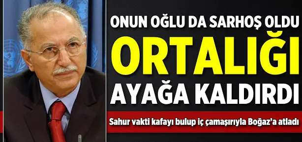 Çatı adayının oğlunun olaylı deniz sefası