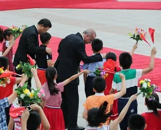 Son dakika: Başkan Erdoğan Çinde resmi törenle karşılandı