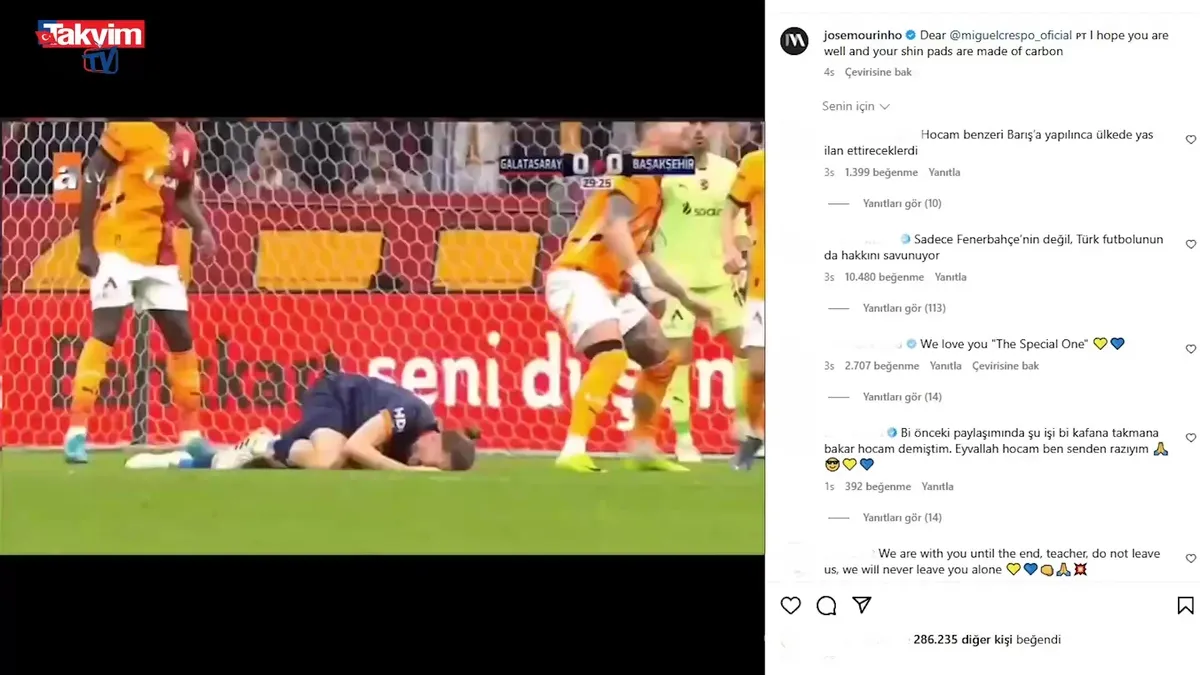 Mourinho'dan Galatasaray paylaşımı!