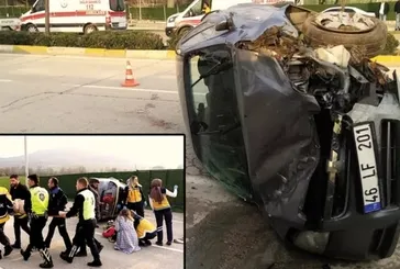 Alkollü sürücünün kullandığı otomobil takla attı: 5 yaralı