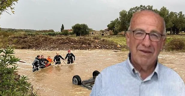 İzmir Foça'daki selde kaybolan Bülent Kaptanoğlu'ndan acı haber! Sele kapıldığı anın görüntüsü de ortaya çıktı