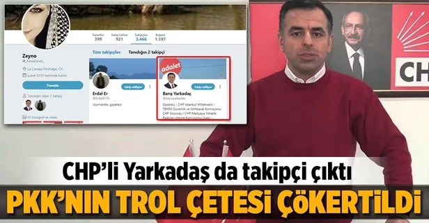 PKK’nın trol çetesi çökertildi! CHP’li Yarkadaş da takipçi çıktı