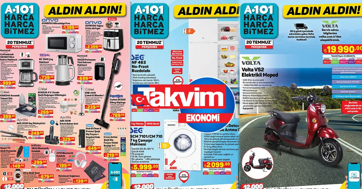 Teknolojiden ev ürünlerine, indirimlerle dolu! A101 aktüel ürünler 20 Temmuz 2023 Perşembe kataloğu!