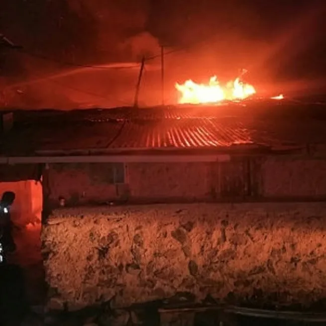 Ahırda çıkan yangında 30 küçükbaş öldü