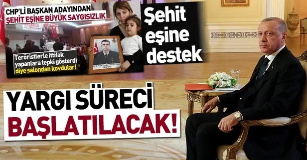 Başkan Erdoğan’dan şehit eşine saygısızlığa sert tepki: Yargı süreci başlatılacak