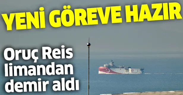 Son dakika: Oruç Reis, ikmal için beklediği Antalya Limanı'ndan ayrıldı