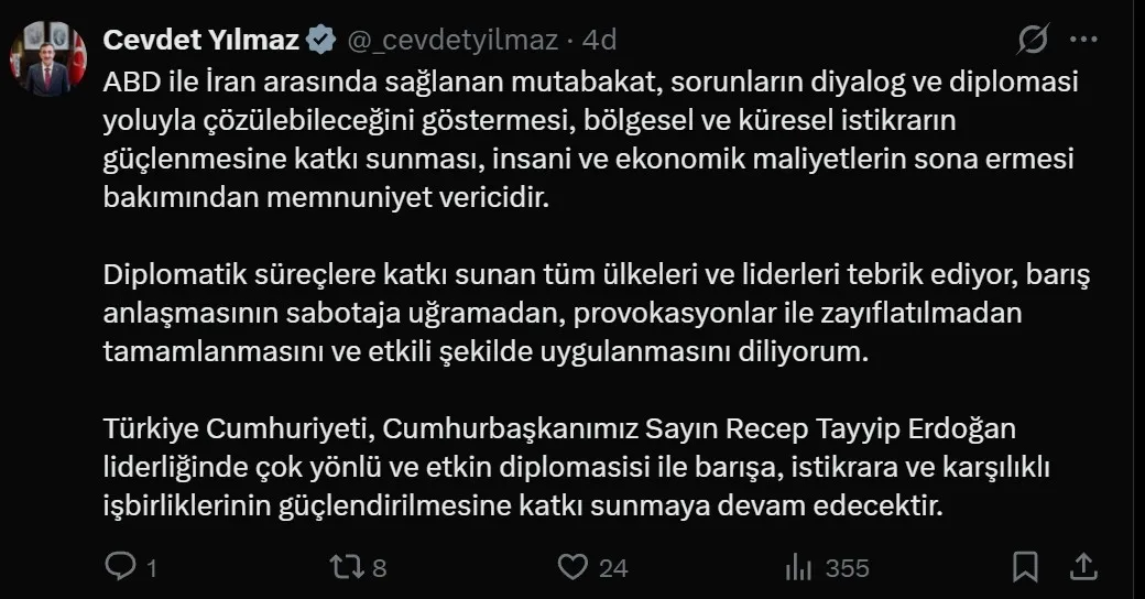 TÜRKİYE'DEN PROVOKASYON VE SABOTAJ UYARISI-1