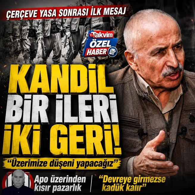 Kandil bir ileri iki geri! Çerçeve Yasa sonrası PKK/KCKlı Mustafa Karasudan ilk açıklama