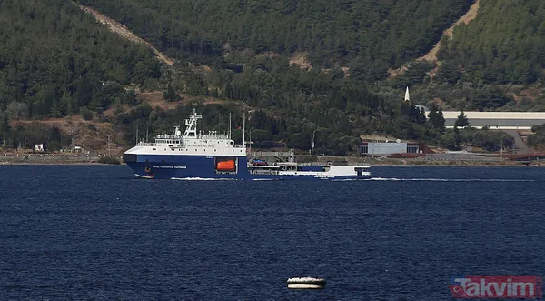 Rus Donanmasına ait deniz yakıt ikmal tankeri, Çanakkale Boğazı'ndan geçti - 2