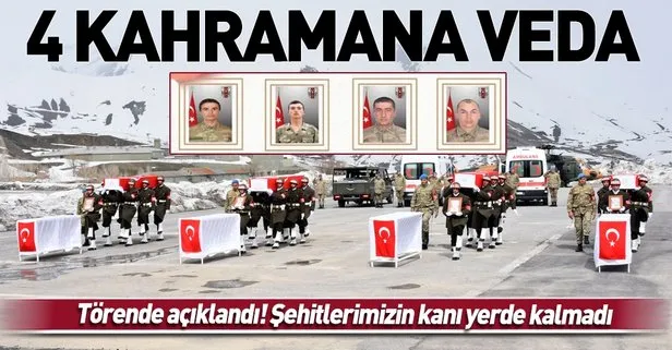 Türkiye-Irak sınır hattında şehit düşen askerler için Hakkari’de tören düzenlendi! Şehitlerimizin kanı yerde kalmadı