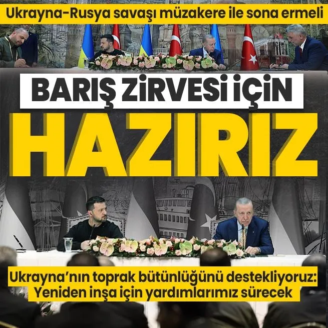 Başkan Erdoğan ve Ukrayna Cumhurbaşkanı Zelenskiy ortak basın toplantısında önemli açıklamalarda bulundu