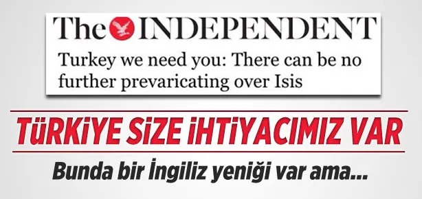 Türkiye, sana ihtiyacımız var