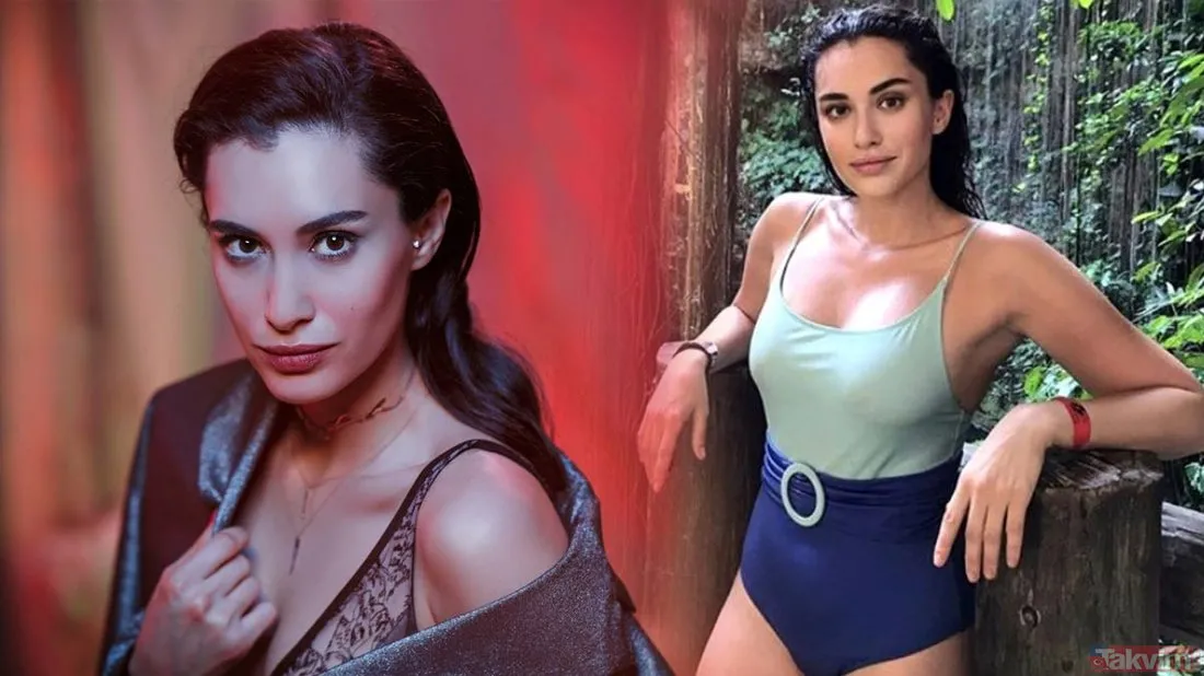 Hande Doğandemir bornozlu pozundan sonra pembe mayosunu çekti kendini