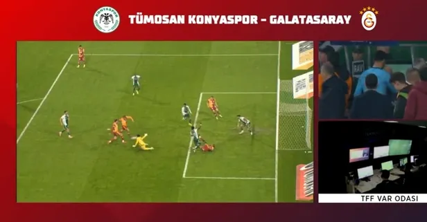 İşte çok konuşulan o pozisyon: Konyaspor-Galatasaray maçının VAR görüntüleri yayınlandı
