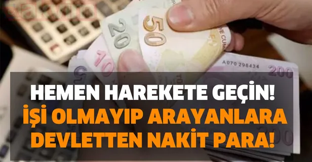 Anında harekete geçin! İşi olmayıp arayanlara devletten nakit para! 55 yaşından küçük vatandaşlara...