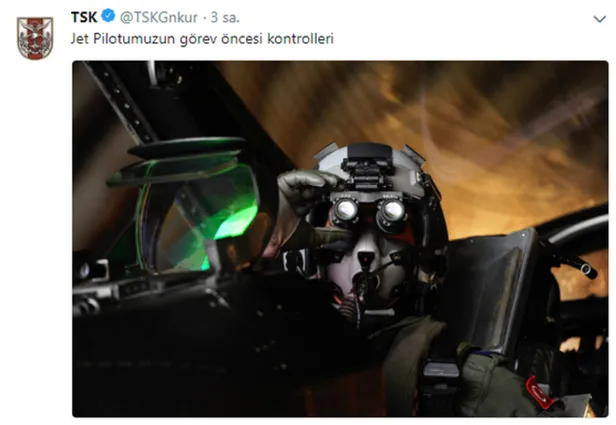 TSK'nın "Jet pilotumuzun görev öncesi kontrolleri" notuyla paylaştığı fotoğraf sosyal medyayı salladı-3